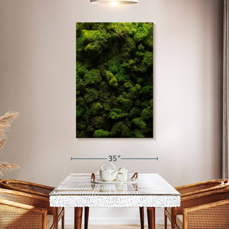 Mousse épaisse sur toile, H 48 po x l 32 po x P 1,25 po