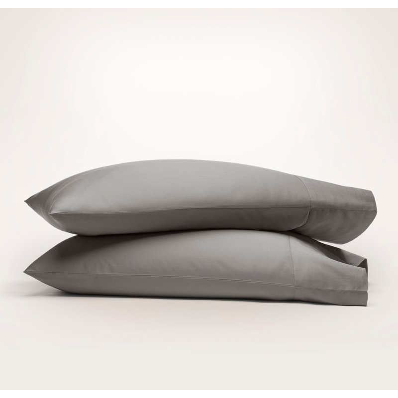Signature Washed Pillowcase Set, Stone, King Pillowcase
