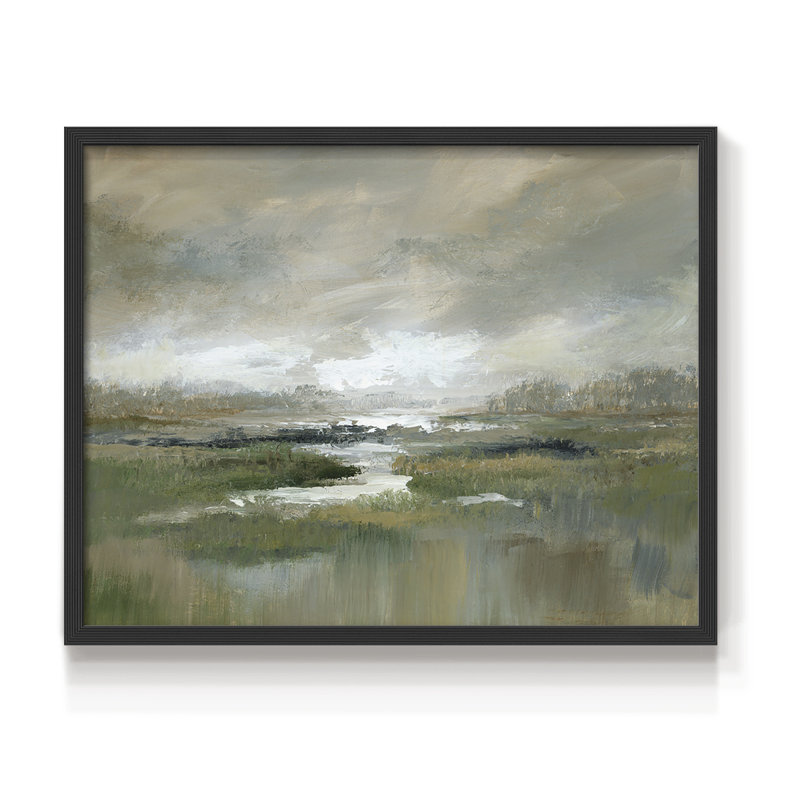 Misty Inlet -Framed Print - Restickable, H 16 po x l 20 po, Noir, noir, noir, noir