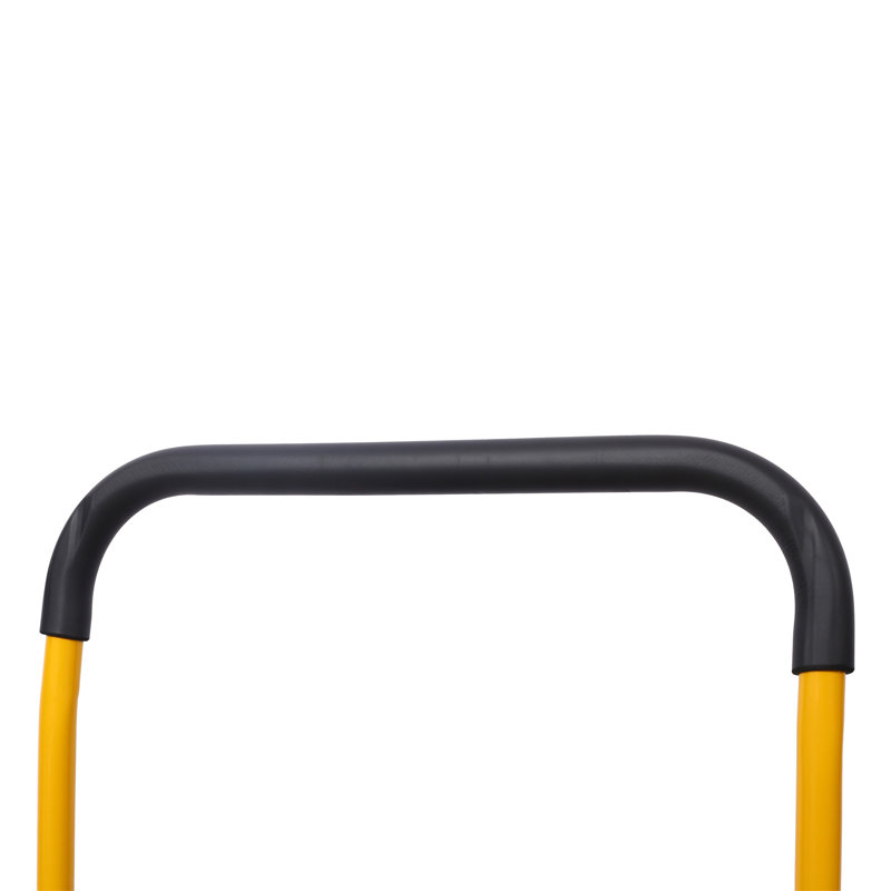 Chariot à plateforme pliable à pousser 660 lb Capacité de poids en noir et jaune, Jaune, H 34,2 po x l 35,8 po x P 24 po