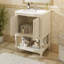 Meuble-lavabo moderne avec lavabo en céramique et rangement double-2129593686