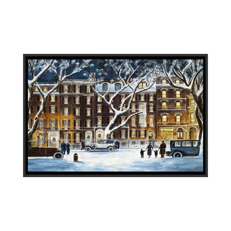 «Beacon Street, Ma 1926» par Stanton Manolakas, reproduction d'art sur toile, H 40 po x l 60 po x P 1,5 po, Pas de tapis
