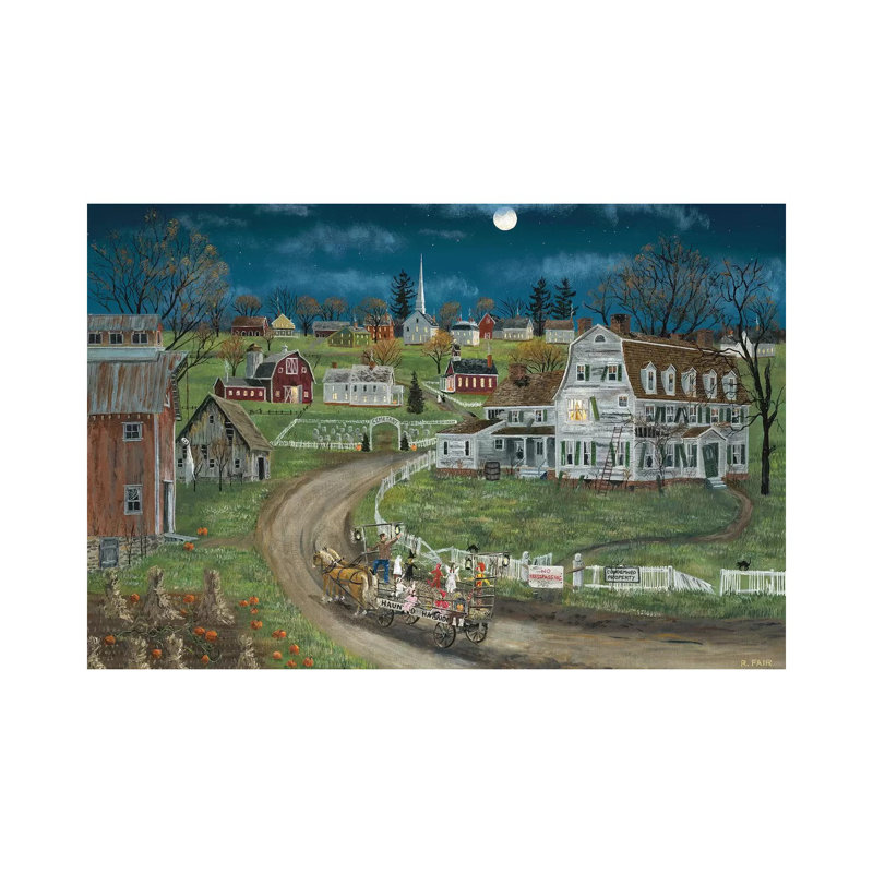 Haunted Hayride by Bob Fair - Wrapped Canvas Gallery-Wrapped Canvas Giclée, 66.04 cm H x 45.72 cm W x 3.175 cm D