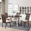 Ensemble de table de salle à manger ronde avec table ouverte et 4 chaises