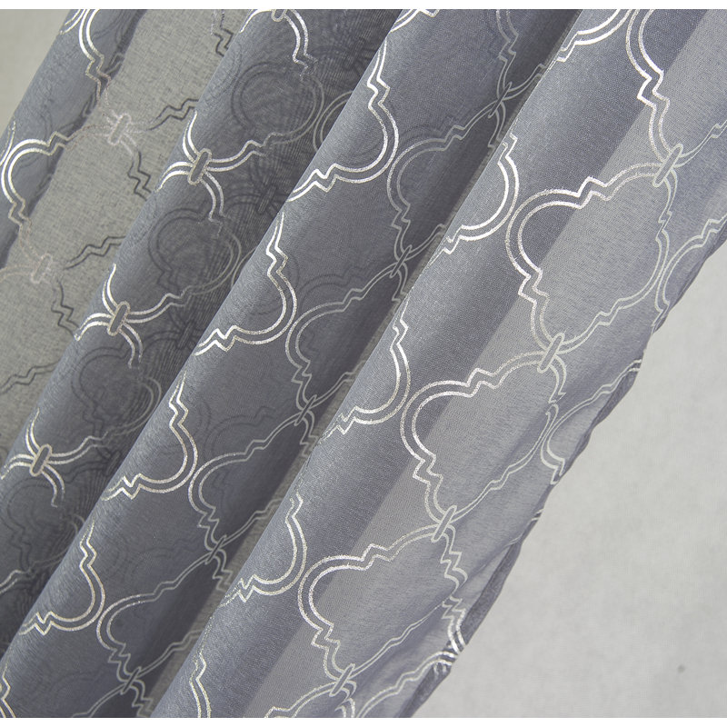 Mcardle Semi Sheer Curtain Single Panel, Charcoal