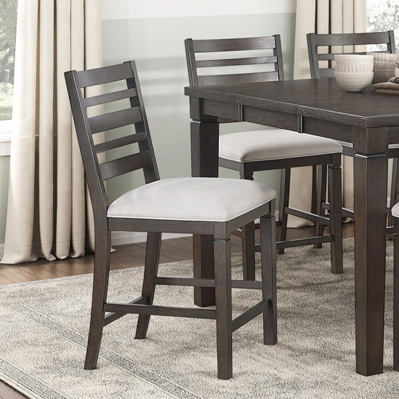 Mobilier de salle à manger en bois à hauteur de comptoir Classic 7Pc, 7 pièces : table, 6 chaises