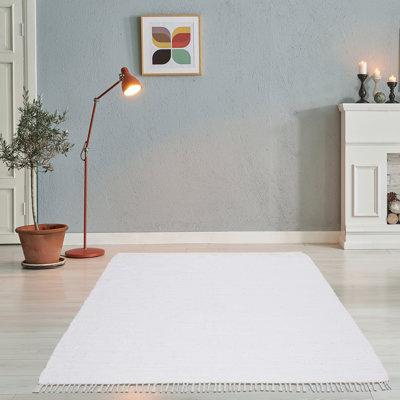 Coll Handwoven Cotton White Rug