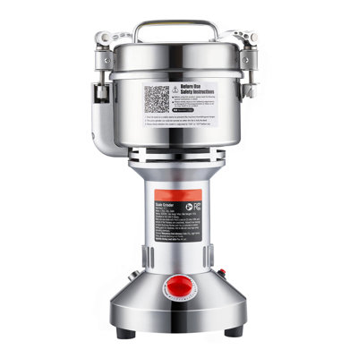 550g Electric Grain Mill Grinder, High Speed 2000W Commercial Spice Grinders, Stainless Steel Pulverizer Powder Machine, for Dry Grains Spices Cereals Coffee Corn Pepper, Straight Type