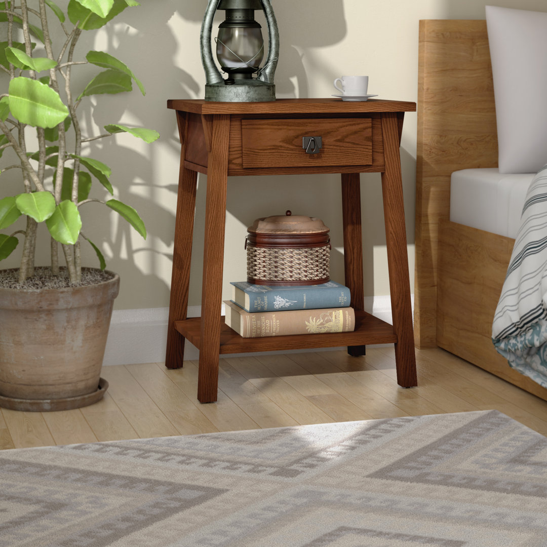 El Cerrito Mission Solid + Manufactured Wood Side Table Loon Peak®