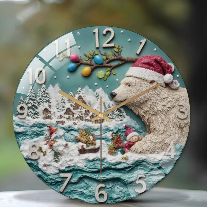 Horloge murale horloge murale en verre 12 po