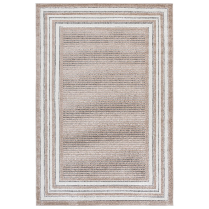 Aydun 303 Area Indoor/Outdoor Area Rug In Beige / Ivory, Rectangle 5'3" x 7'6"
