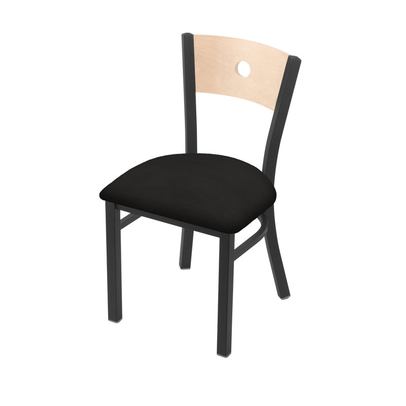 Chaise 630 Voltaire, Chêne Naturel, Étain, Vinyle - Espresso Canter