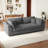 84.6'' W Solid Wood Frame Upholstered Couch with Toss Pillows-192051648