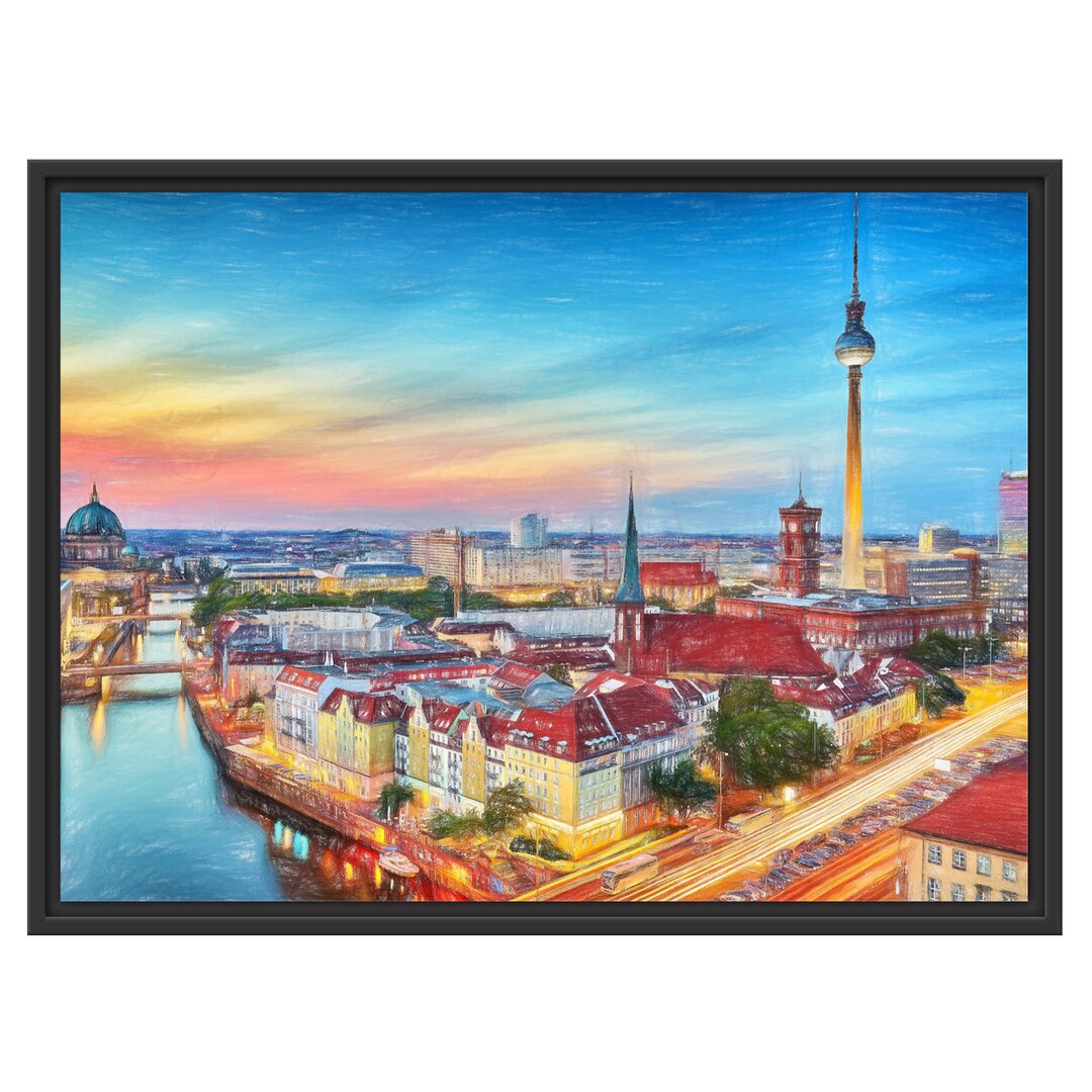 Gerahmtes Wandbild Berlin-Stadtpanorama