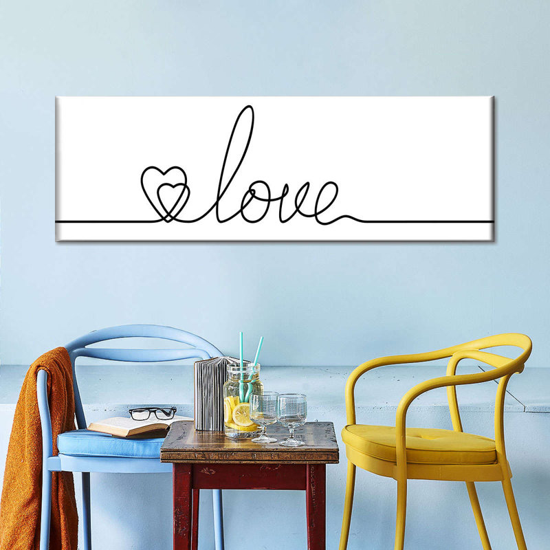 «Love Lines», reproduction sur toile, H 14 po x l 42 po