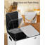 Stainless Steel 49.9 Litre Step On Multi-Compartments Trash & Recycling Bin