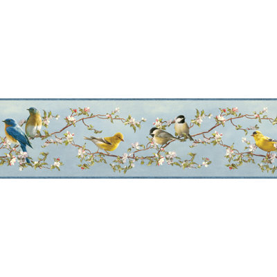 Papier peint à bordure en relief 15 pi x 6 po Rubie Songbird