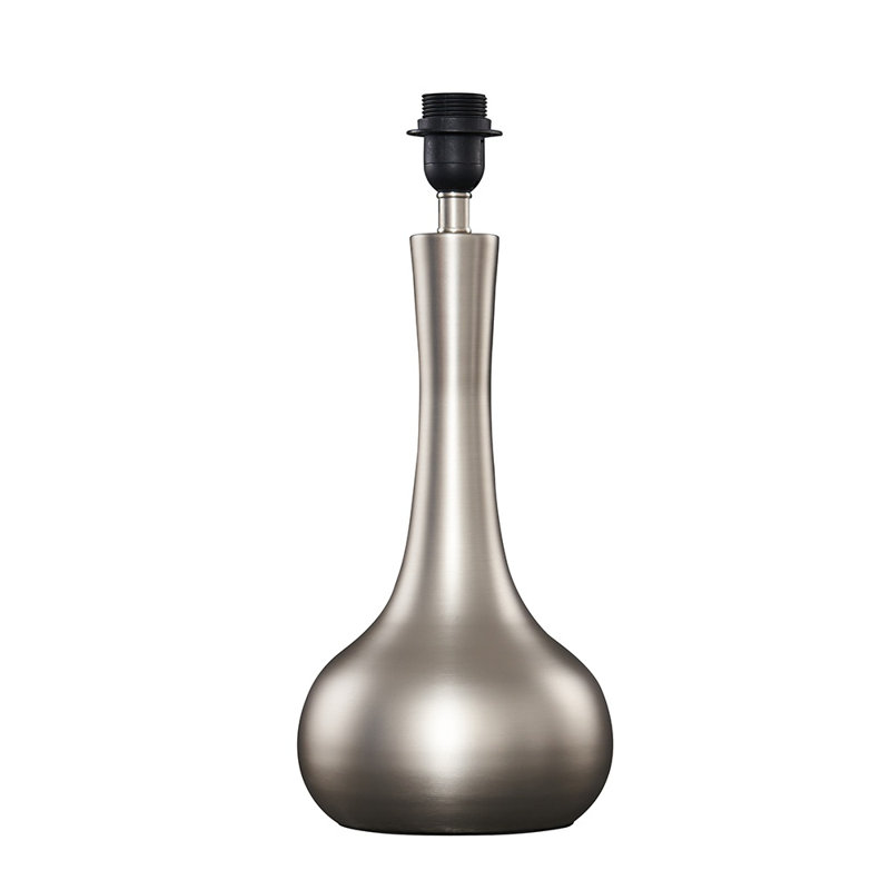 Julius Metal Lamp Base Lamp, Brushed Chrome