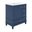 Meuble-lavabo 30 po avec lavabo en céramique, une porte avec tablette et trois tiroirs, poignées en métal-20002064