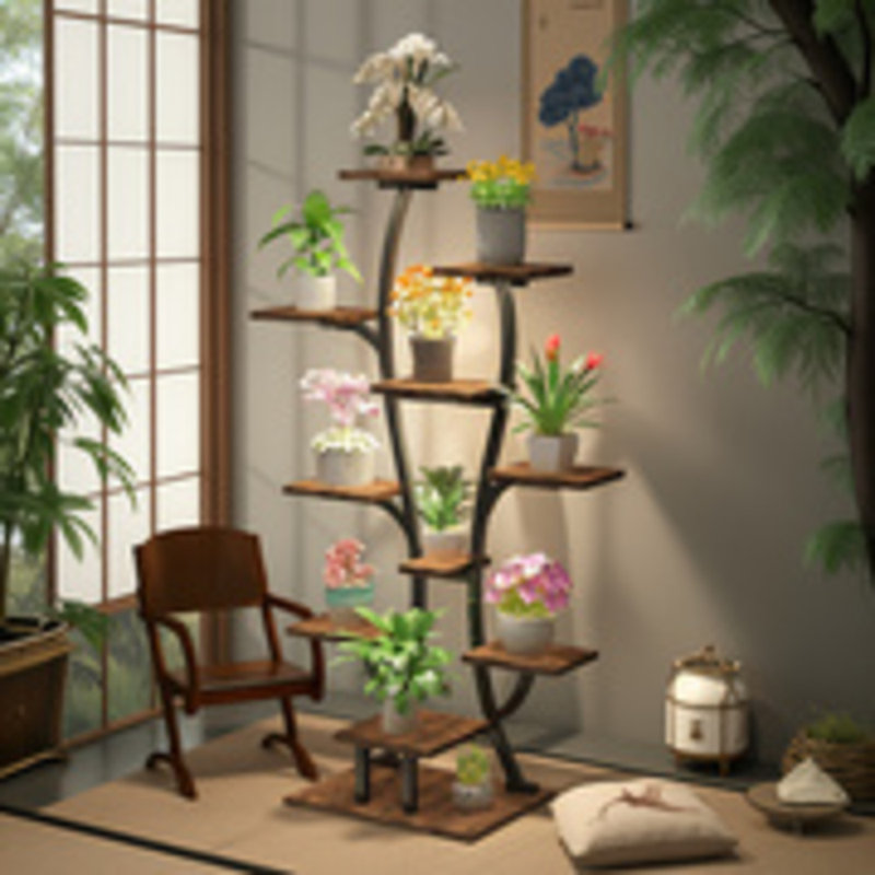 Support à plantes à plusieurs niveaux à DEL élégant, peu encombrant, lumineux et durable - le choix parfait pour mettre en valeur des plantes d'intérieur en forme de vase