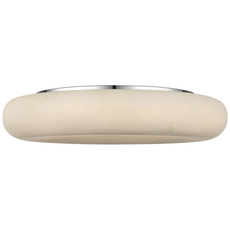 Kelly Wearstler Formosa 22" Flush Mount, Alabaster/Polished Nickel