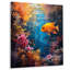 Orange, bleu, corail, poisson rouge, Marvel - art mural de mur de corail, salon-1717087449-1717087424