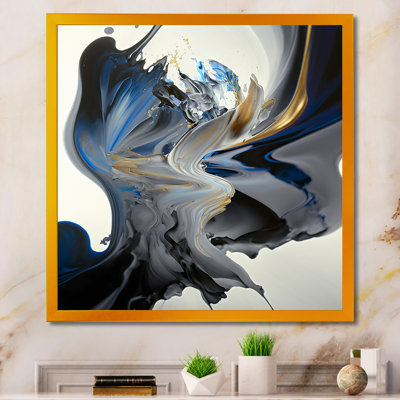 Bright Blue Smooth Abstract I - Abstract Spirals Wall Art