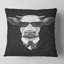 Vache amusante en costume avec lunettes - Coussin imprimé animal-30744684-30744688