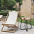 Patio Steel Side Table Woodgrain