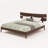 Gaythel Platform Bed Frame with Headboard, Acacia Solid Wood, Mid Century Modern Design Panel Headboard, 1200lbs Capacity, 15 Year Warranty-1065920768-1065920774