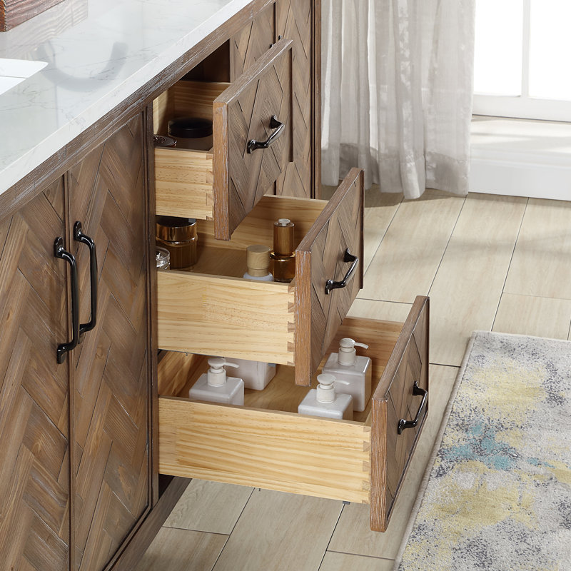 Javier 72" Double Bathroom Vanity Set, Antique Gray