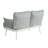 Mariano Steel Loveseat And Table-95887459-95887458
