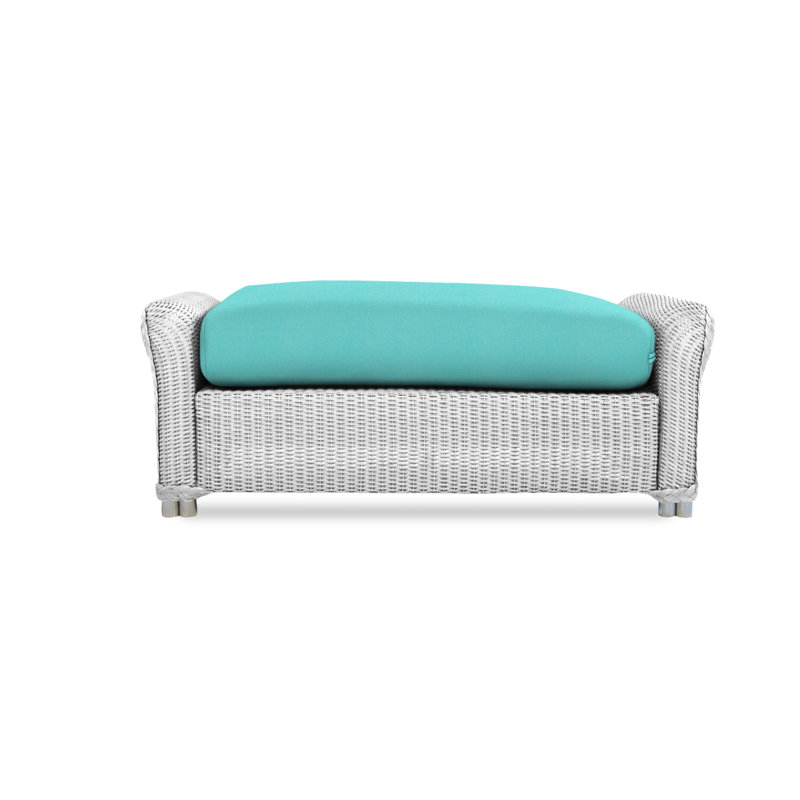 Reflections Outdoor Ottoman, Canvas Canvas Sunbrella® Canvas, White