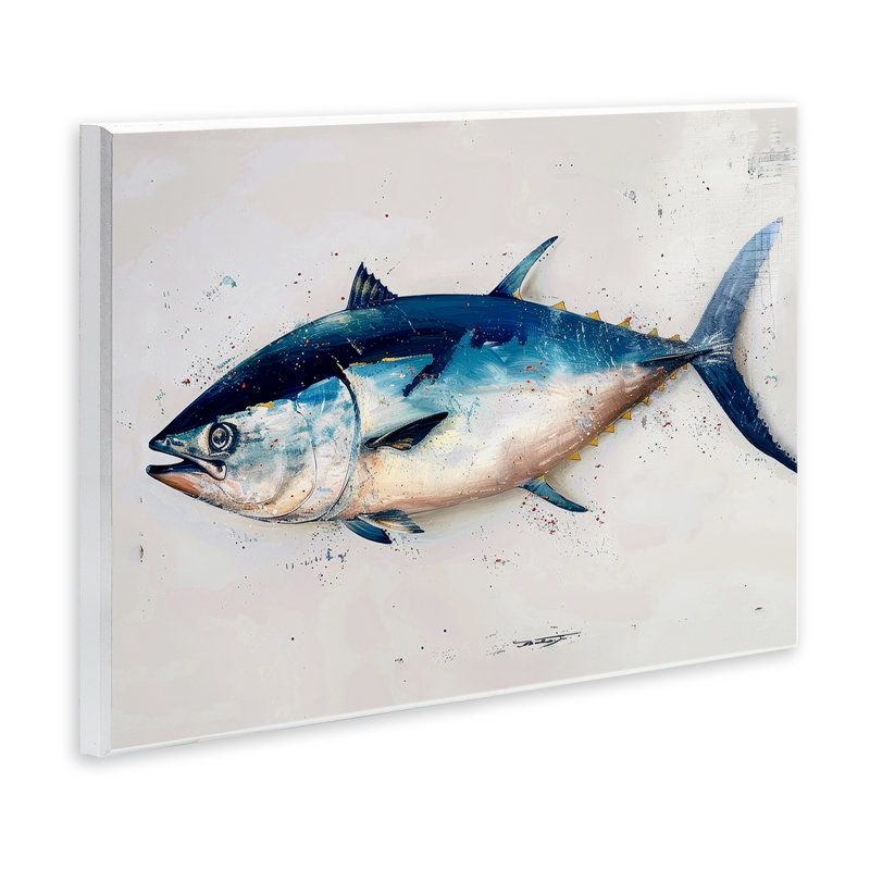 Art mural, impression de thon, vie marine, par Petal Prints Design, H 10 po x l 15 po
