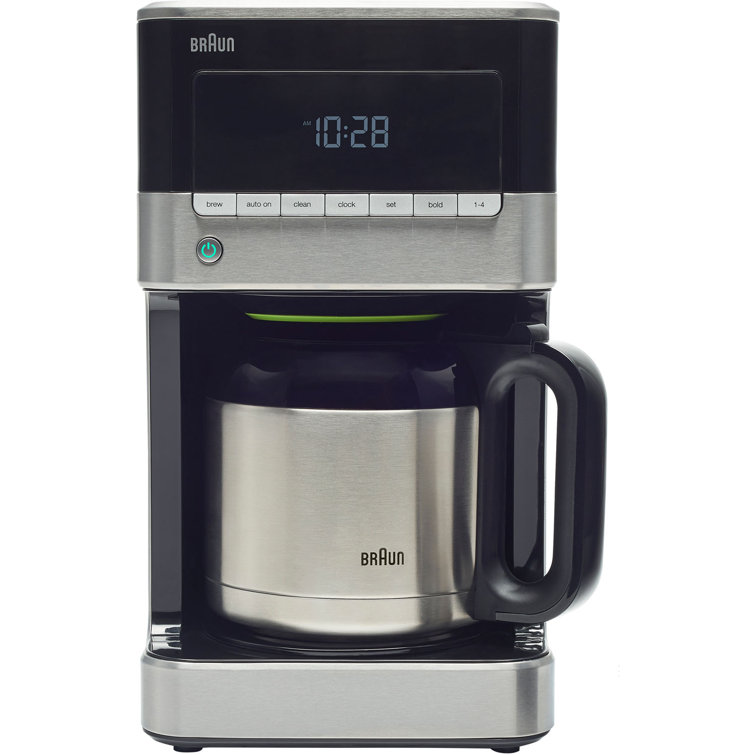 Braun KF7175 Brew Sense Stainless Steel 10-Cup Drip Coffee Maker with Thermal  Carafe and Adjustable Brew Strength Setting & Reviews