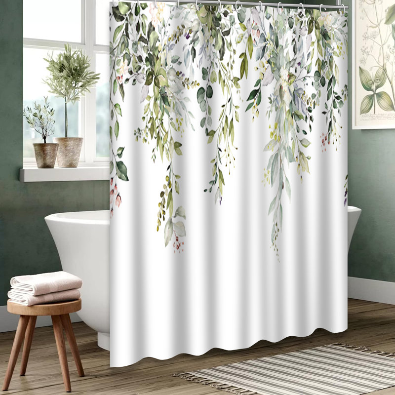 Rideau de douche avec 12 crochets, L 72 po x l 72 po
