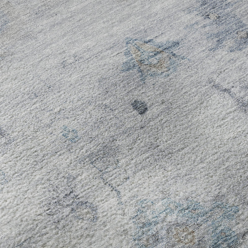 Premium Machine Washable Mayfield  Global Rug, Blue, 5' x 7'6"