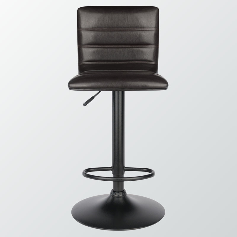Beversley Swivel Upholstered Adjustable Height Counter Stool with Metal Frame