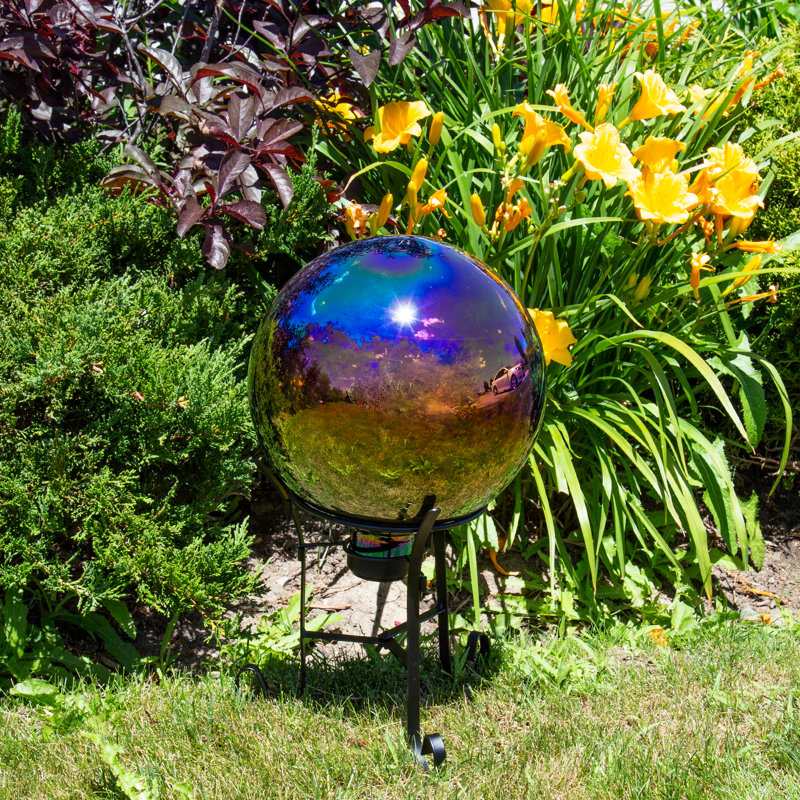 Lehmann Glass Gazing Ball, Red