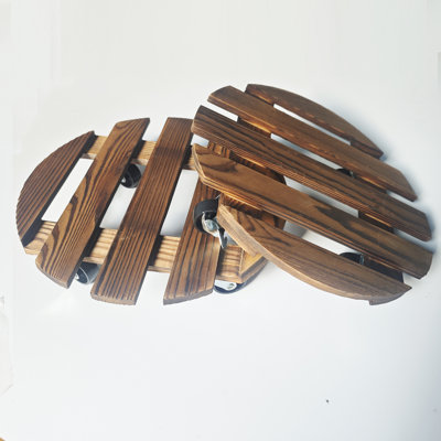 Wood Caddy Plant Stand (set Of 2)