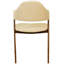 Chaise de salle à manger rembourrée en polyester avec dossier courbé et pieds inclinés, collection Cedarburg