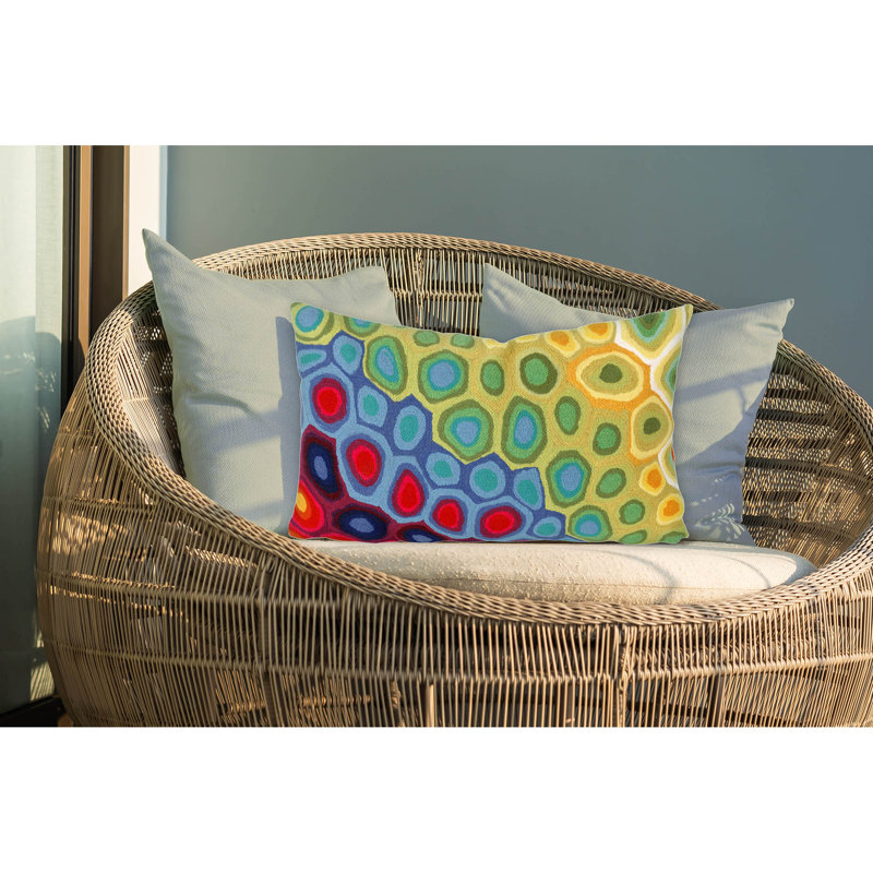 Geometric Outdoor Reversible Throw Pillow