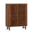 33.46" Modern Walnut Wooden  6-Tier Shoe Cabinet With Louvered Doors-865478703