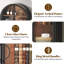 Wall-Mounted Arched Display Cabinet With Tempered Glass Doors