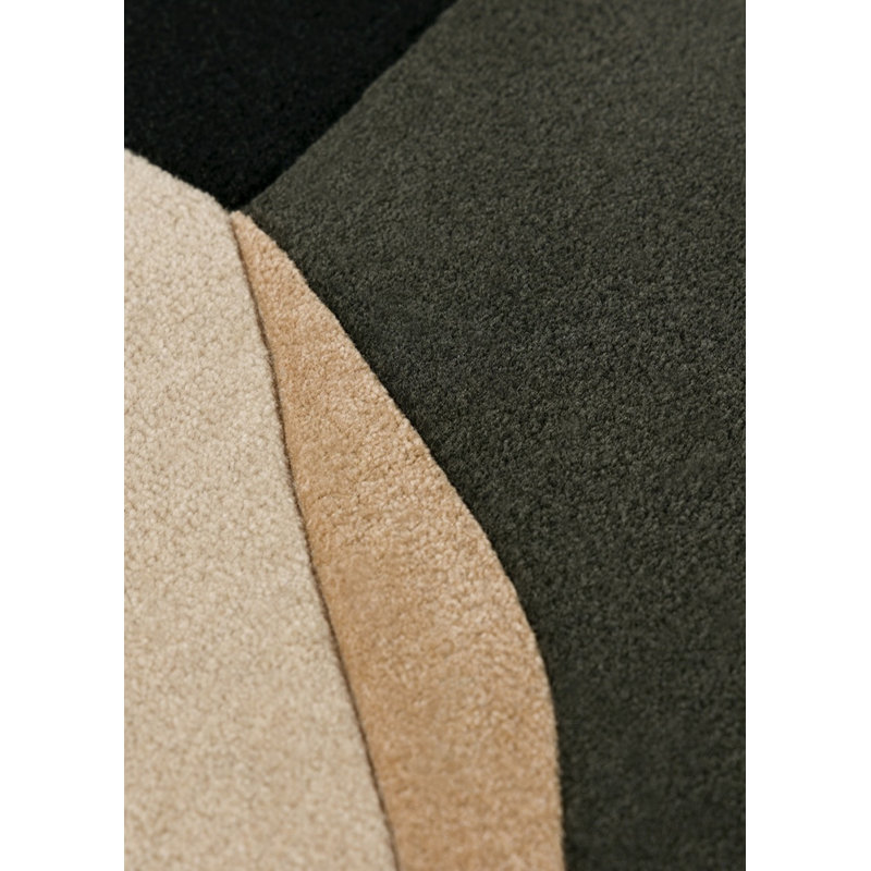 Polia Hand Tufted Wool Abstract Area Rug, Oval 5'11" x 8'11"