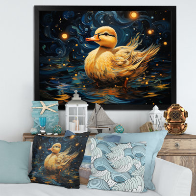 Yellow Duck Starry Night Wonders - Duck Animal Wall Art