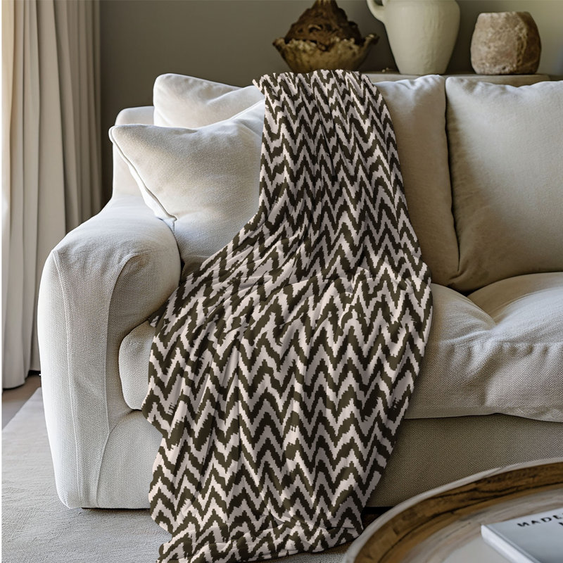 Couverture sherpa de qualité supérieure 1 pièce Earth Tone, Grand lit