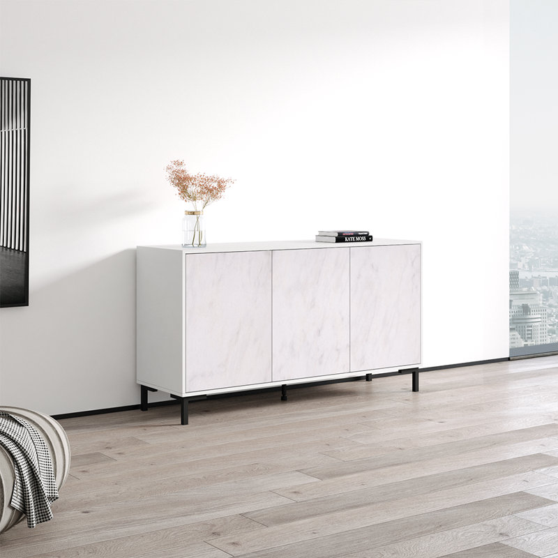 Bradwell 59.1" Sideboard with Matte Finish, White