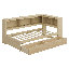 Lit de jour simple avec 2 tiroirs, ports USB, tête de lit et buffet de rangement-1539293301