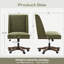 Chaise de bureau pivotante en chenille Mellins-2050812932